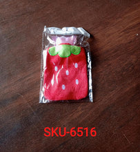 Strawberry print hot water bottle