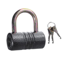 Heavy-Duty Iron Padlock  82mm Black with Brass Core & 5 Keys, Waterproof