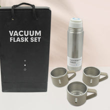 Stainless Steel Vacuum Flask Set with 3 Steel Cups Combo (500ml)