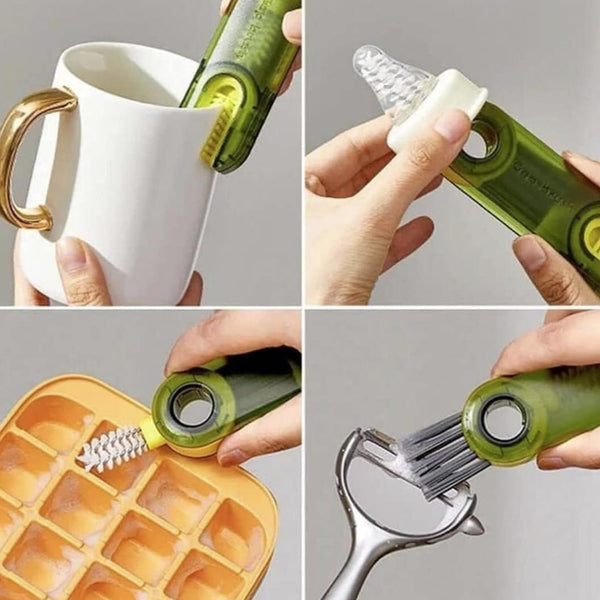 3-in-1 Multifunctional Bottle & Cup Cleaning Brush  Lid & Cover Scrubber (1 Pc)