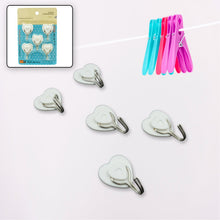 Multipurpose Strong Hook Self-Adhesive hooks for wall (5 Pc Set)