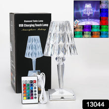 Crystal Diamond LED Table Lamp with 16 Colors  Bedroom Decor