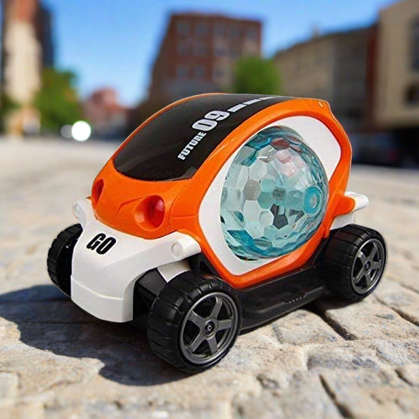 360° Rotating Stunt Car Toy  Bump & Go (1 Pc, Battery Not Included)