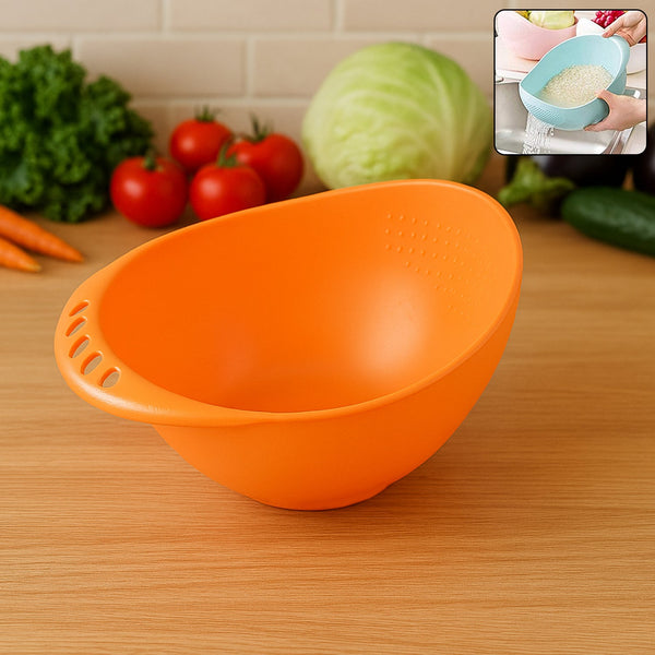 Virgin Rice Bowl Plastic Strainer, Water Strainer | Vegetable & Fruits Washing