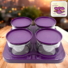 Airtight Plastic 4 Pc Storage Container Set, With Storage Container