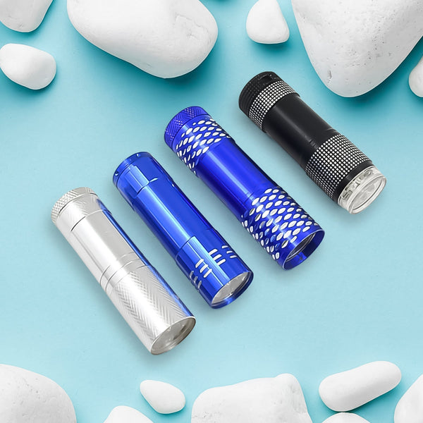 Portable Mini Torch  9 LED Pocket Flashlight, Battery Operated (Mix Color)