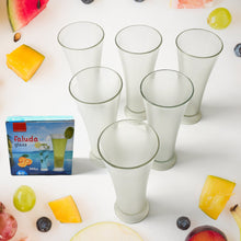 High Quality Faluda, ice cream, Juicer and Water Glasses Set of 6 Pcs (Plastic 300 ML Approx)
