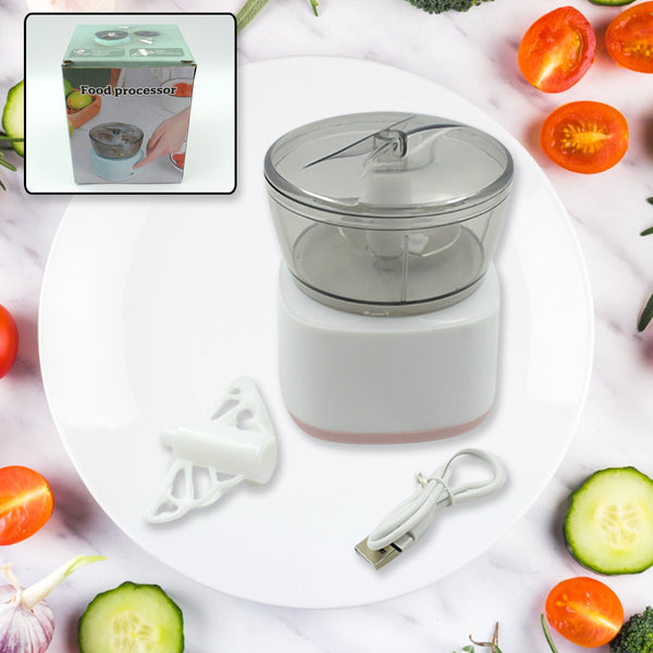 Portable Mini Food Processor Chopper Electric Veggie Chopper 3 Blades With Charching Cable Type C