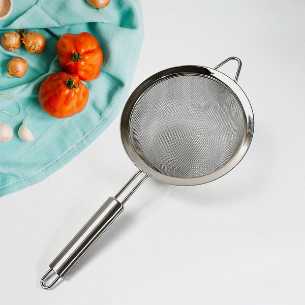Mesh Sieve Quality Stainless Steel Fine Mesh Strainer with Sturdy Handle and Hook