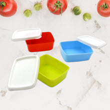 3-Piece Multicolor Airtight Container Set  Rectangular Food & Fridge Storage