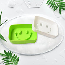 Portable Travel Soap Dish Box  Cute Cartoon Smile Face Draining Container