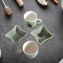 Ceramic Tea / cups / Mug Set Including Snacks / Serving Bowl (4 Pcs set)