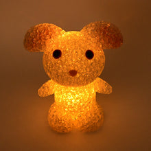 Crystal LED Night Light Lamp Cute Glowing Animal Decorative Light (1 Pc)
