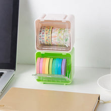 Durable Transparent Tape Storage Box  Plastic Office Organizer