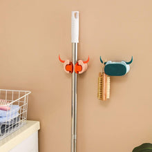 Multifunctional Cartoon Sticky Punch Free Mop Holder Wall Mounted (1 Pc)