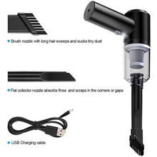 2 in 1 Wireless Vacuum Cleaner  120W Handheld USB Rechargeable for Home & Car (1 Pc)
