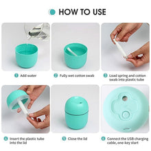 Portable Mini USB Humidifier with Light  Cool Mist & Essential Oil Diffuser (250ML)
