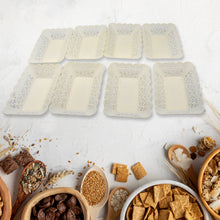 Rectangle Plastic Dinner Plate  Serving Trays Home School Office 8 Pcs Set