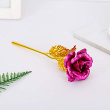 Artificial Gold Rose Flower With Gift Box (1 Pc)