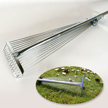 Stainless Steel Telescopic Garden Rake for Quick Clean Up of Lawn and Yard (MOQ :- 12 pc)