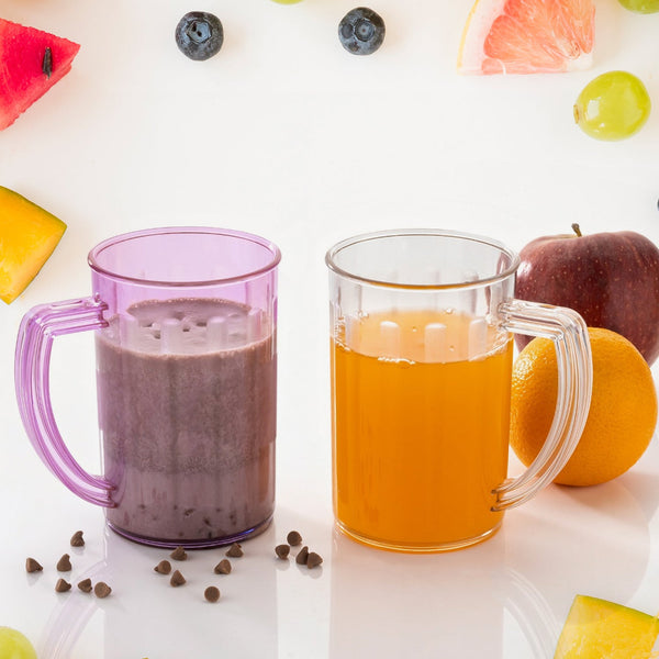 Stylish Juice Glass With Handle Suitable for Kids (2 pc)