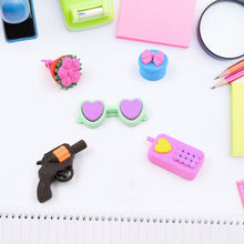 Fancy Colorful Eraser Set for Kids Parties & School (1 Set, Mixed Design)