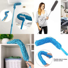 Adjustable Long Handle Microfiber Dust Brush  Foldable Ceiling & Appliance Cleaner