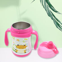 Vacuum Stainless Steel Water Bottle With Carry Handle & Straw (280 ML)