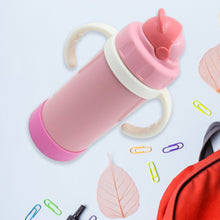 Stainless Steel Water Bottle With Handle & Straw For office / Gym / School (350 Ml)