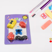 Fancy Colorful Eraser Set for Kids Parties & School (1 Set, Mixed Design)