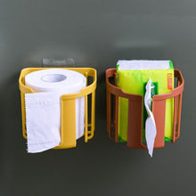 Toilet Paper Holder Bathroom, Tissue Roll Wall Mounted Plastic (14 x 13.5 x 11 Cm)