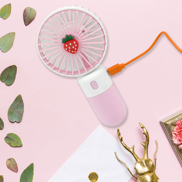 Portable Small Electric Fan  Rechargeable Mini Handheld Fan for Students