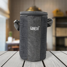 Ganesh 4 In 1 Tiffin Box-Lunch Box | 3 Stainless Steel Containers 300 Ml Approx & Plastic Salad Container 200 Ml Approx