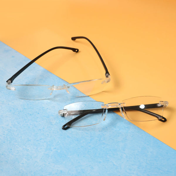 Pack of 2 Rimless Reading Glasses Lightweight Comfort Readers