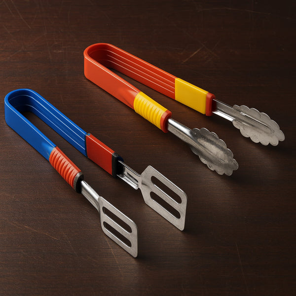 Stainless Steel Multipurpose Utility Tong / Serving Food Tongs  (2 Pcs Set)