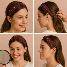 Women's Polka Dot Fabric Knot Hairband  Stylish & Comfortable (1 Pc)