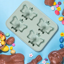 Silicone Cartoon Shape 4 Grid Ice Cube Tray  for Fridge 1 Pc