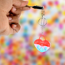 Compact Pop It Keychain  Fun Stress Relief Fidget Toy (1 Pc | Mix Design)