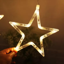 12 Stars LED Curtain String Lights with 8 Flashing Modes (Warm White / With Box)