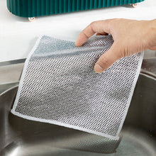 Double-Sided Microfiber Cloth & Stainless Steel Scrubber  (1 Pc, 20x20 cm)