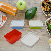 3-Piece Multicolor Airtight Container Set  Rectangular Food & Fridge Storage