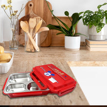 Cartoon Printed 4-Compartment Insulated Lunch Box for Kids