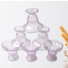 Crystal Plastic Ice-Cream Bowl Set  Serving Bowls (6 Pc)