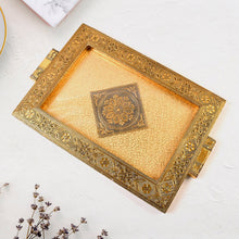 Premium Antique-Style Rajwadi Decorative Serving Tray 40x26 cm
