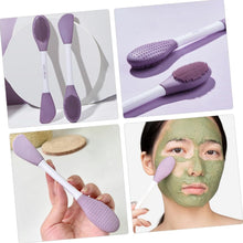 Double-Headed Silicone Mask Brush  Facial Cleansing & Mask Application Tool (1 Pc)