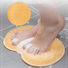 Yellow Silicone Bath Massage Cushion Suction Cup Exfoliating Foot Scrubber & Mat