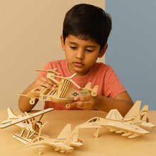 3D Wooden Aircraft Puzzle DIY Assembly Kit (Mix Design  1 Set)