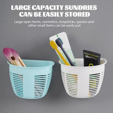 Hanging Plastic Storage Basket, Adhesive Wall Mounted Organizer Box (1 Pc)