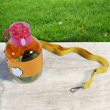 Cute Plastic Water Bottle with adjustable shoulder strap (1 Pc / 750 ML)
