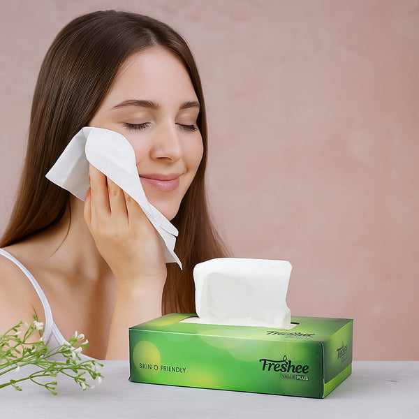 Freshee Premium Skin-Friendly Facial Tissues 100 Pc Box (18 x 20 cm)